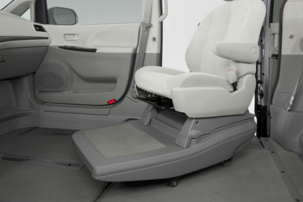 Removable seats in a wheelchair accessible van